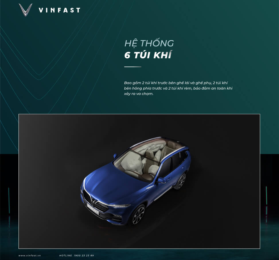 hinh anh an toan cong nghe VinFast Lux SA 2.0 He thong tui khi