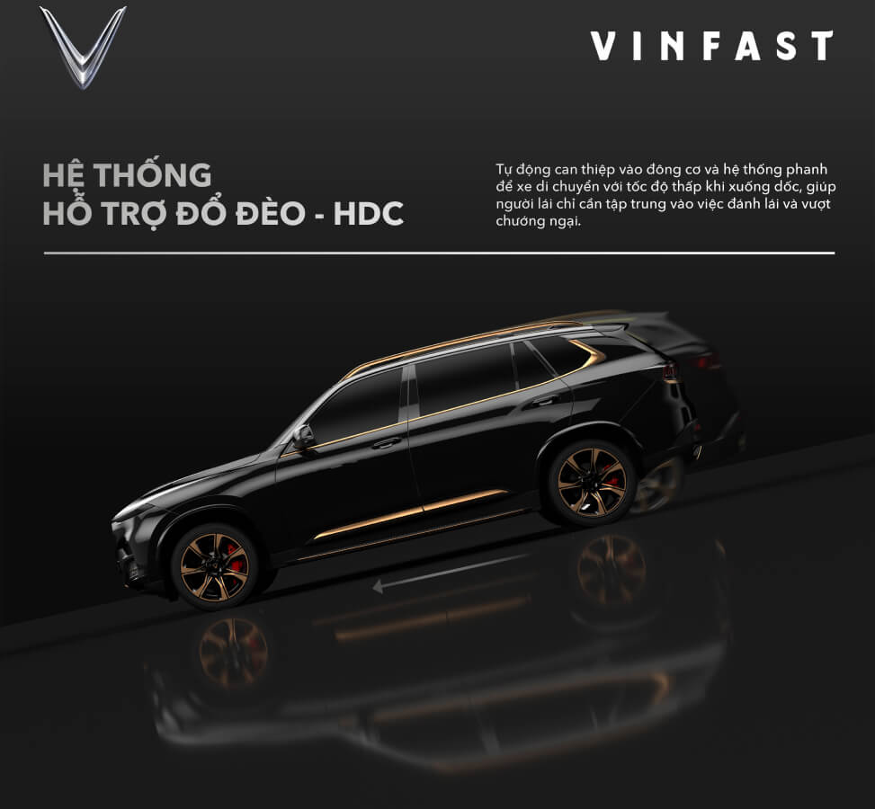 hinh anh thong so an toan xe VinFast President HDC ho tro do deo