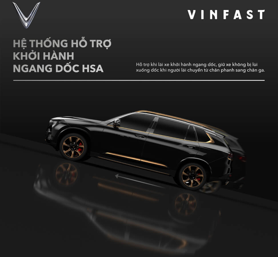 Hinh anh xe VinFast President HSA ho tro khoi hanh ngang doc