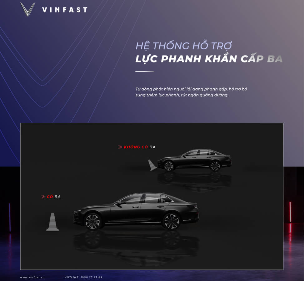 hinh anh an toan cong nghe VinFast Lux A2.0 BA ho tro phanh khan cap
